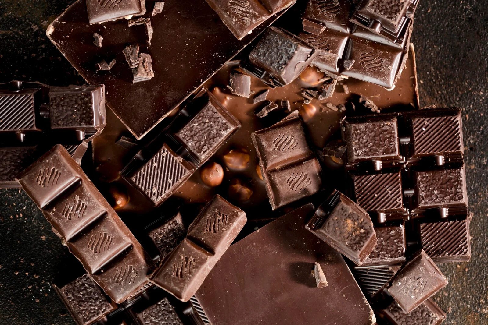 Artisan chocolate pieces